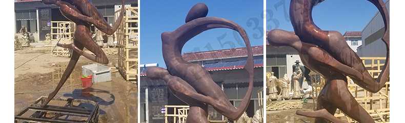 銅舞蹈人物雕塑，抽象男女人物雕塑，抽象跳舞人物銅雕塑