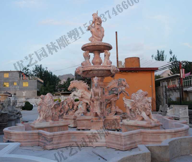大理石景觀噴泉，歐式大型噴泉，石雕噴泉廠家