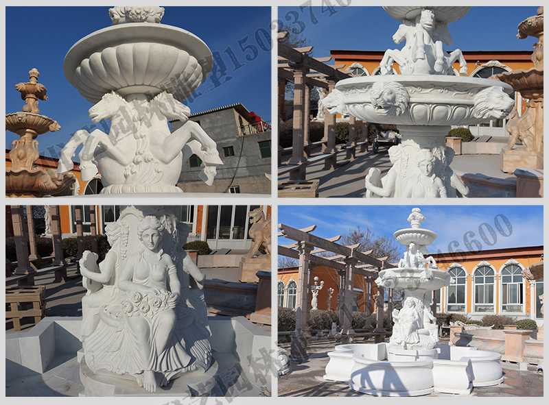 大理石噴泉，歐式人物動(dòng)物噴泉，室外景觀噴泉定制